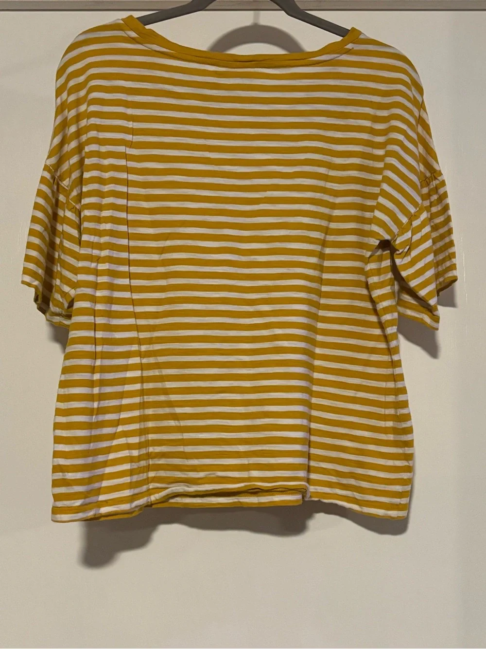 GAP Yellow and White Striped Short Sleeve Tee - Picture 4 of 4